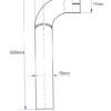 Kolano rura łączeniowa tłumika inox AL15 AL155688. AL164277 John Deere ANDORIA - obrazek 2