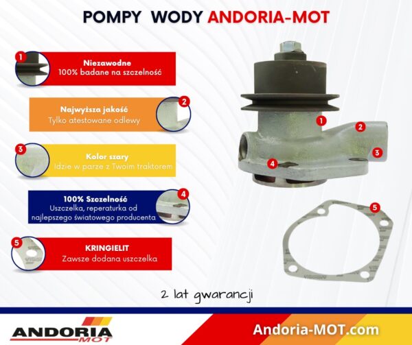Pompa wody Wysoka I pasek C-385 ANDORIA